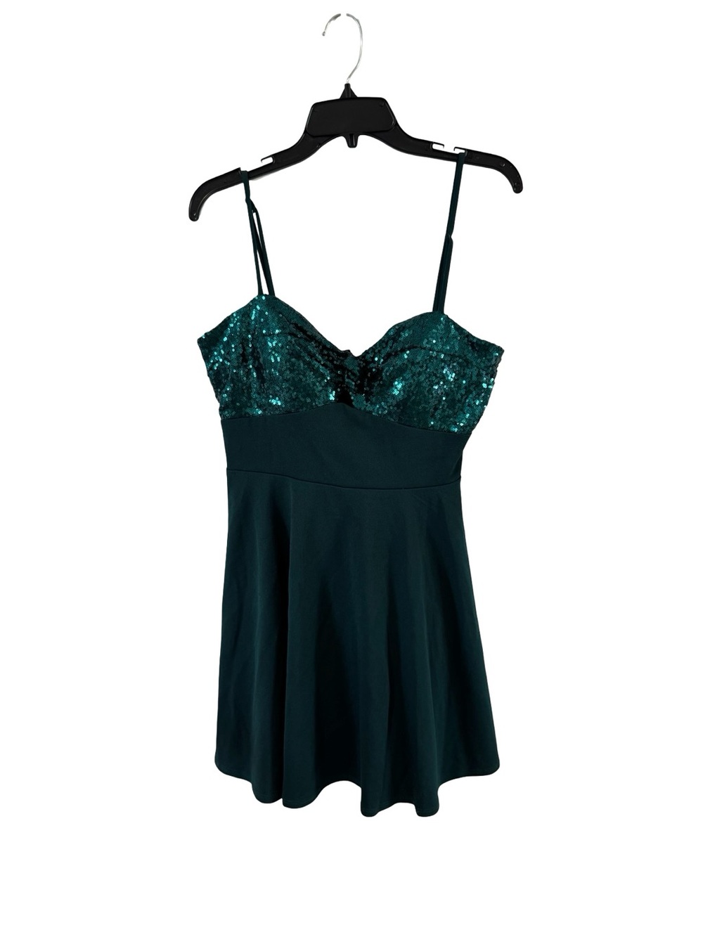 City Studio Emerald Green Sequin Bustier Mini Dress Size 13/14 NWT